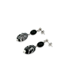 GAUGUIN | Pendentifs en perles noires et blanches | Murano-Store