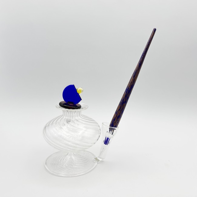 COCAI - Tinteiro de vidro com porta canetas