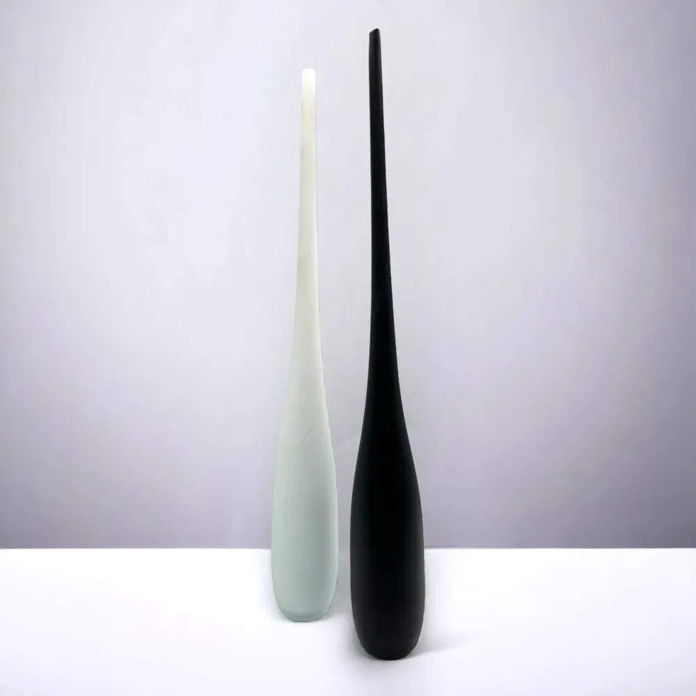 MONOFIORE - Vase moderne en satin NOIR & BLANC