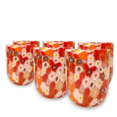 ALTINO | Copos com Murrine | Vidro Murano | Murano Store