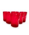 IRIS | Conjunto de 6 copos de água | Vermelho veneziano | Murano Store