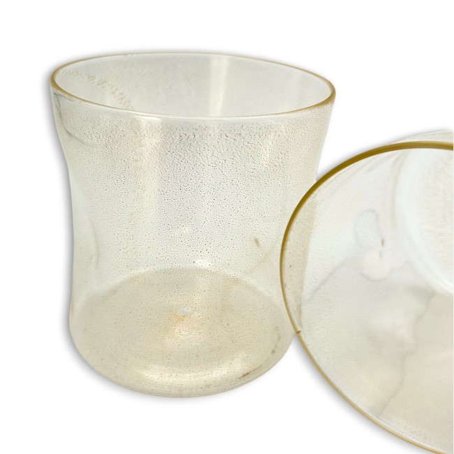 MURANO - Set of 3 gold leaf water glasses