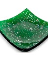 ETNA - GREEN saucer empties pockets in Murano glass with glass powder