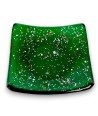 ETNA - GREEN saucer empties pockets in Murano glass with glass powder