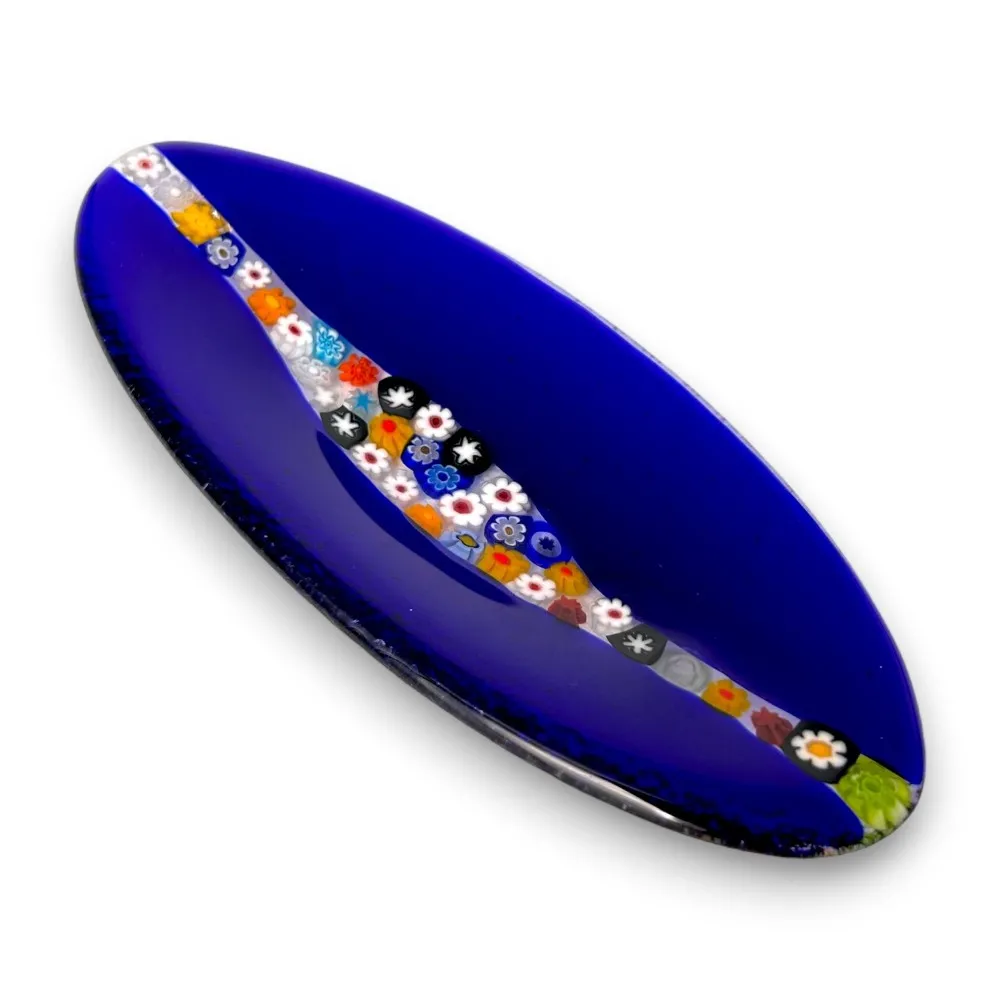 CASCATA - Tabuleiro oval em forma de canoa em vidro de Murano