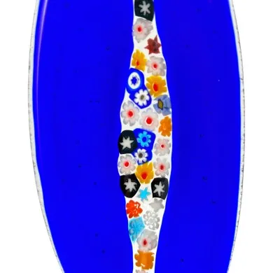CASCATA - Tabuleiro oval em forma de canoa em vidro de Murano