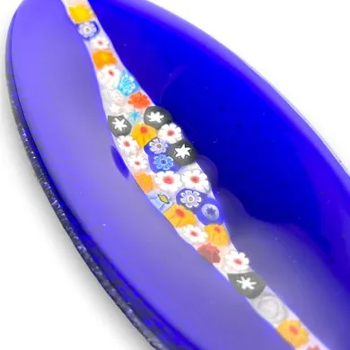 CASCATA - Tabuleiro oval em forma de canoa em vidro de Murano