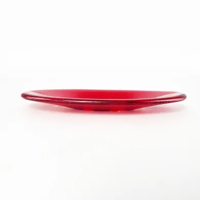 CASCATA - Tabuleiro Oval Vermelho Pequeno com Murrina em Vidro Murano