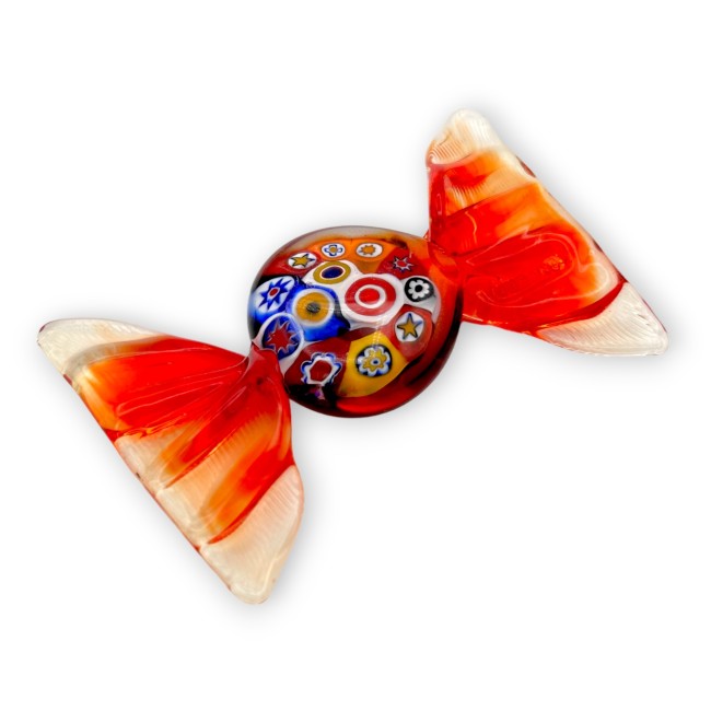 MERCURE - Lot de 5 bonbons COULEURS décorés en OR en verre de Murano