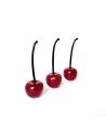 CHERRIES - Rotes pastellfarbenes Muranoglas Dekoration Obst