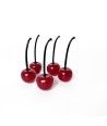 CHERRIES - Rotes pastellfarbenes Muranoglas Dekoration Obst