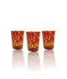 FANTASY - Set 3 Shottini ROSSO e ORO da liquore in vetro di Murano - Idea regalo