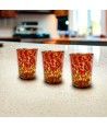 FANTASY - Set 3 Shottini ROSSO e ORO da liquore in vetro di Murano - Idea regalo