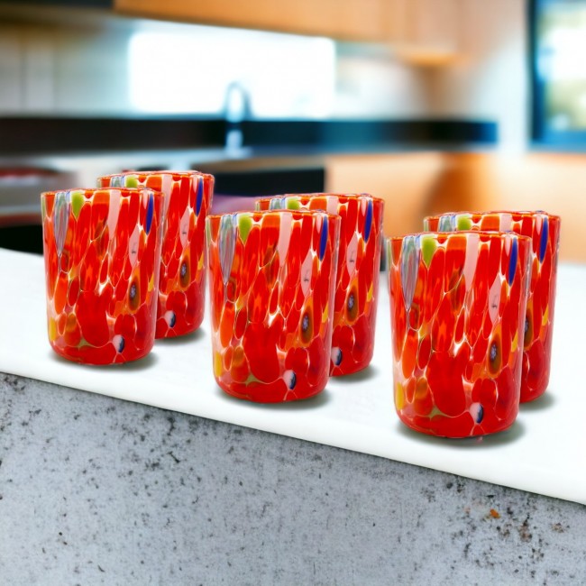 Bicchieri per bere in vetro di Murano detti goti di fornase