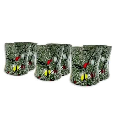 POLLOCK | Table tumblers | forest green| Murano-Store