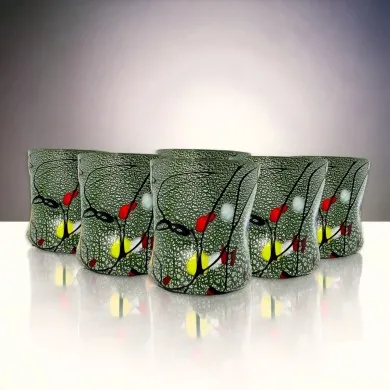 POLLOCK | Vasos de mesa | verde bosque| Murano-Store