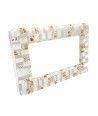 ISTANTI | Fotohalter MOSAICO | 18x13 cm Weißgold | Muranoglas