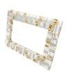 ISTANTI | Fotohalter MOSAICO | 18x13 cm Weißgold | Muranoglas