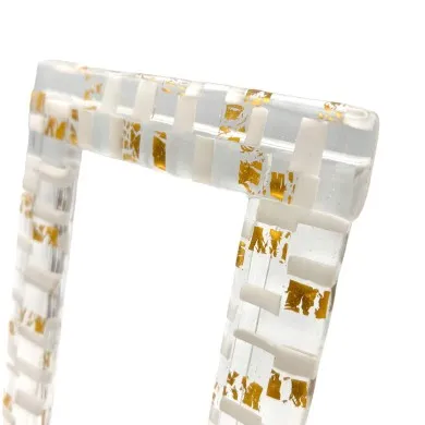 ISTANTI | Fotohalter MOSAICO | 18x13 cm Weißgold | Muranoglas