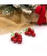 Pequeño racimo de uvas ROJAS marcador de posición en cristal de Murano