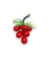 Pequeño racimo de uvas ROJAS marcador de posición en cristal de Murano