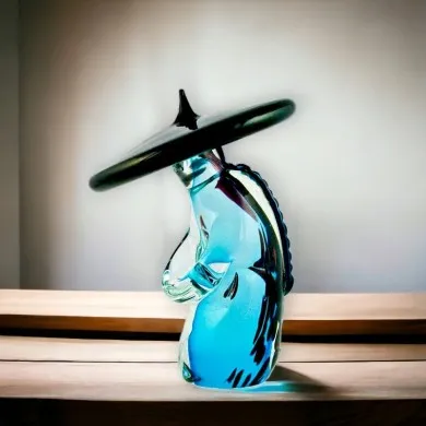 SICHUAN - Künstlerische Statue "Chinese mit gesenktem Kopf" aus Muranoglas