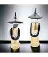 PAAR - Chinesische Designfiguren, verziert mit Blattgold aus Muranoglas