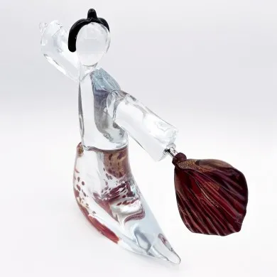 GEISHA | figurine japonaise | verre de Murano | décorée en or | Murano-Store