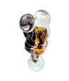 PASSION | Sculpture "The Lovers" Black and Amber | Murano-Store