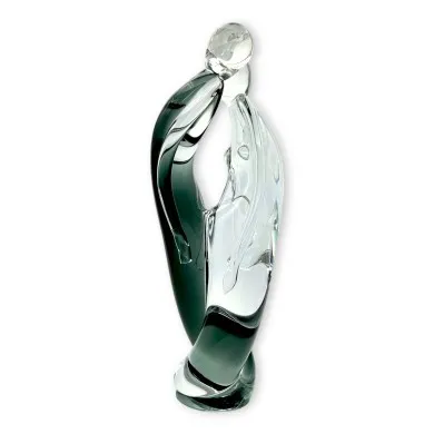 FREUDE – Design-Statue "Liebhaber" rauchgrau aus Muranoglas