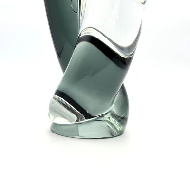 JOY | Smoked Gray Glass Lovers Sculpture | Murano-Store