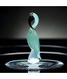 ARGO | Flamingo Grünes Wasser und Gold | Tierskulpturen | Muranoglas