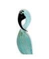 ARGO – Wassergrüner und goldfarbener Flamingo im Blattdesign aus Muranoglas