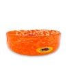 ARLECCHINO - Orangefarbener Becher aus Muranoglas mit Murrine