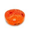 ARLECCHINO - Orangefarbener Becher aus Muranoglas mit Murrine