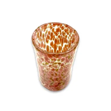 FANTASY | Copas de licor | rosa antiguo y oro | Murano Store
