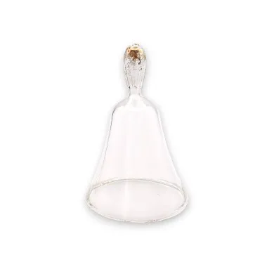 ROSY - Campana navideña decorada con lámina ORO en cristal de Murano