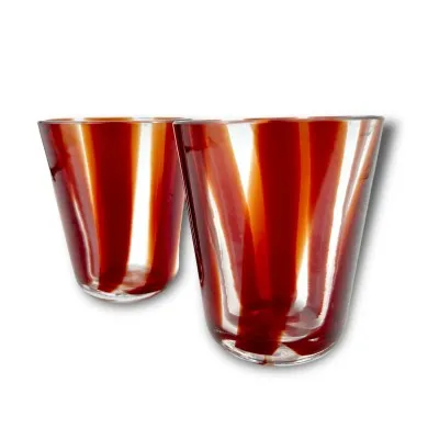 CANNE - Paar Rohrgläser aus Muranoglas
