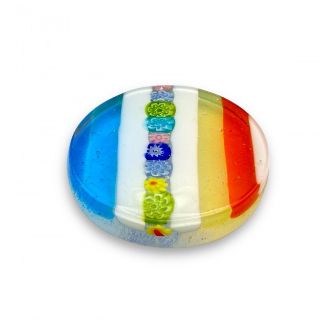 PAPERWEIGHT - Vidro Murano colorido com Murrine