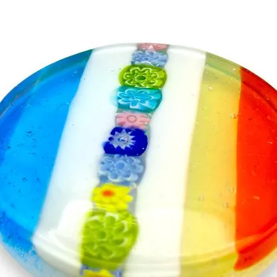 BRIEFBEschwerer – Farbiges Muranoglas mit Murrine