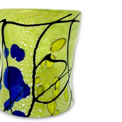 POLLOCK | Set 6 Góticos Verdes | hoja de plata | Murano Store