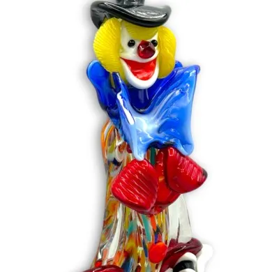 PAGLIACCIO - escultura de vidro maciço colorido