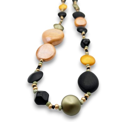 JENNA | Collar moderno con perlas satinadas | Murano-Store