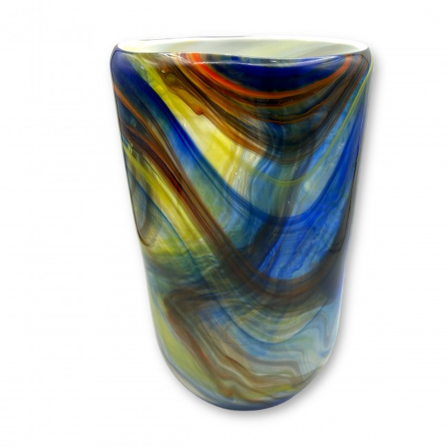 Vaso Alto Decorativo in Vetro Colorato Realizzato in Italia - Singapore