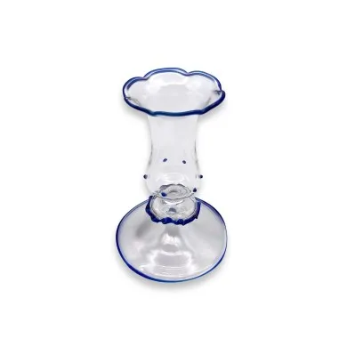 LUCIA - Klassischer Kerzenhalter aus blauem Muranoglas