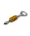 ROMEO - Corkscrew with YELLOW glass bead and aventurine - Murano glass