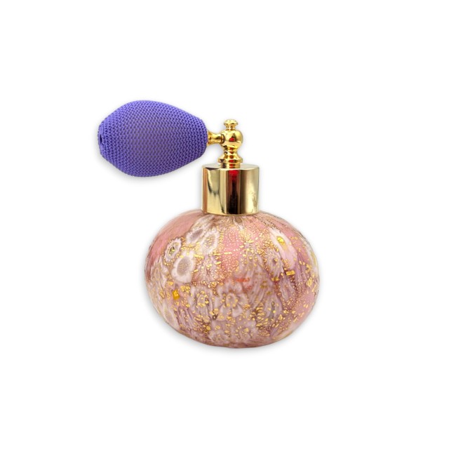 AUDREY - Flacon de parfum avec vaporisateur en verre de Murano avec or et Murrine