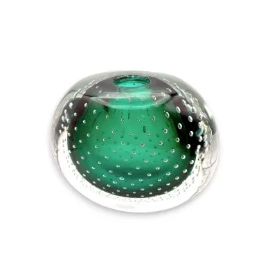 VIRGINIA - Vaso in vetro di Murano | Vaso VERDE in vetro sommerso