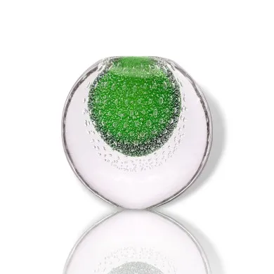 VIRGINIA - Jarrón artístico en cristal de Murano sumergido VERDE MANZANA