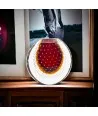 VIRGINIA – Künstlerische Vase aus getauchtem Muranoglas FEUERROT